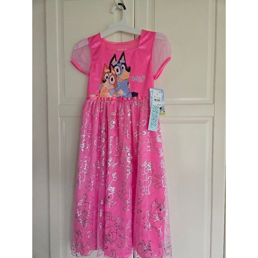 Bluey & Bingo Girls Dress up Nightgown - Girls Medium (8) NEW